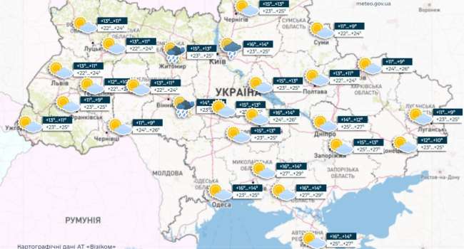 Завтра в Украине до +29: жара в основном накроет южные регионы